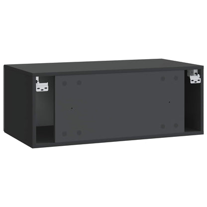 Wall-Mounted TV Cabinet 98 x 41 x 30 cm Black Engineered Wood