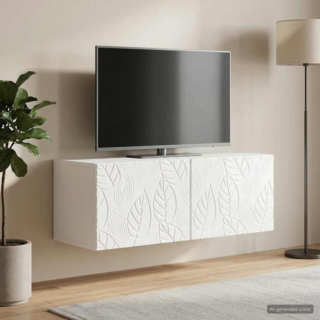 Wall-Mounted TV Cabinet 98 x 41 x 30 cm High Gloss White