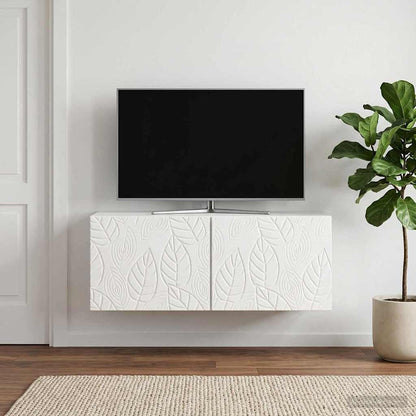 Wall-Mounted TV Cabinet 98 x 41 x 30 cm High Gloss White