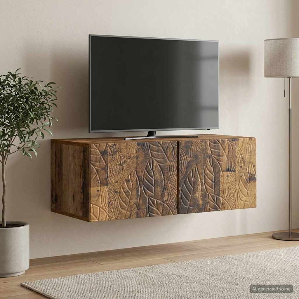 Wall-Mounted TV Cabinet 98 x 41 x 30 cm Old Wood