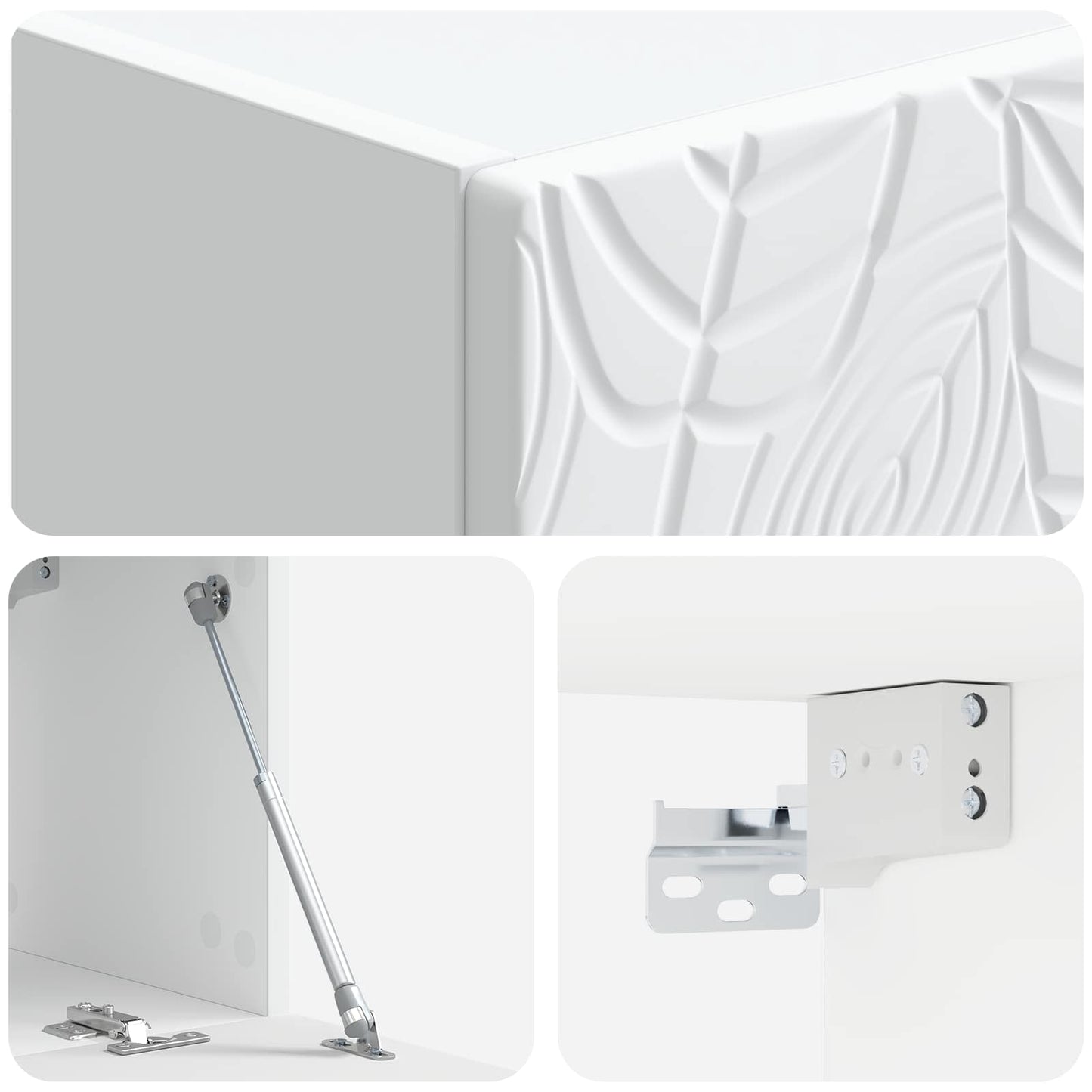 Wall-Mounted TV Cabinet 59.5 x 31 cm White Engineered Wood