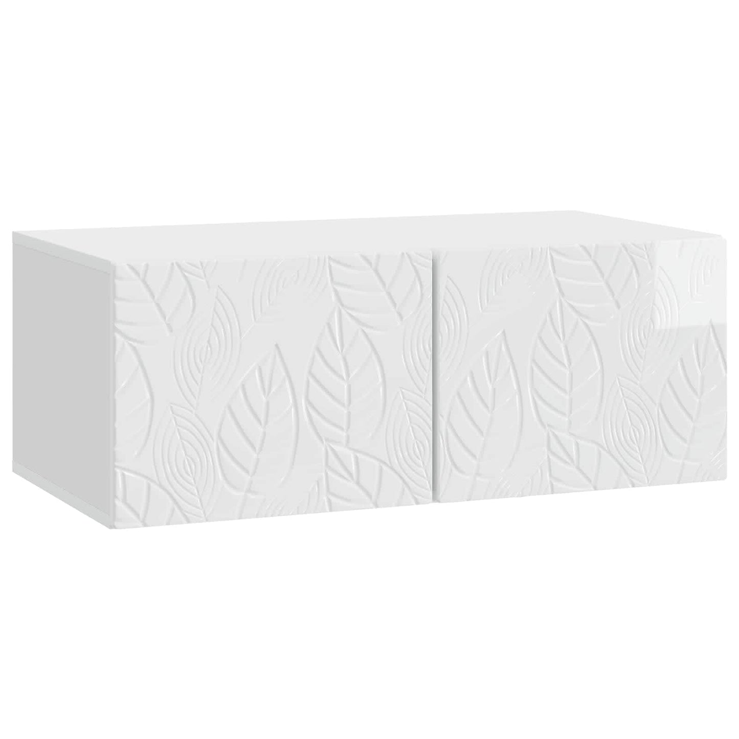 Wall-Mounted TV Cabinet 59.5 x 31 cm High Gloss White