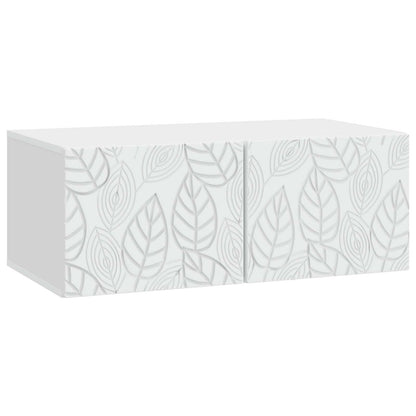 Wall-Mounted TV Cabinet 78.5 x 31 cm White Engineered Wood