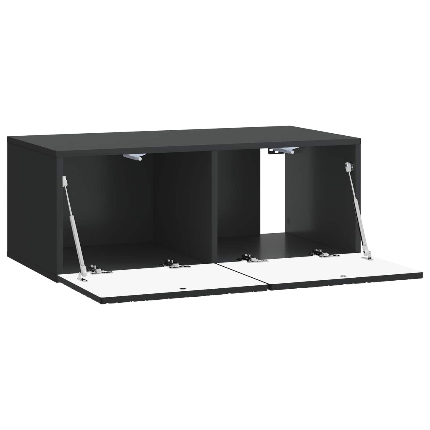 Wall-Mounted TV Cabinet 78.5 x 31 cm Black Engineered Wood