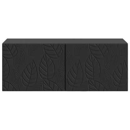 Wall-Mounted TV Cabinet 78.5 x 31 cm Black Engineered Wood