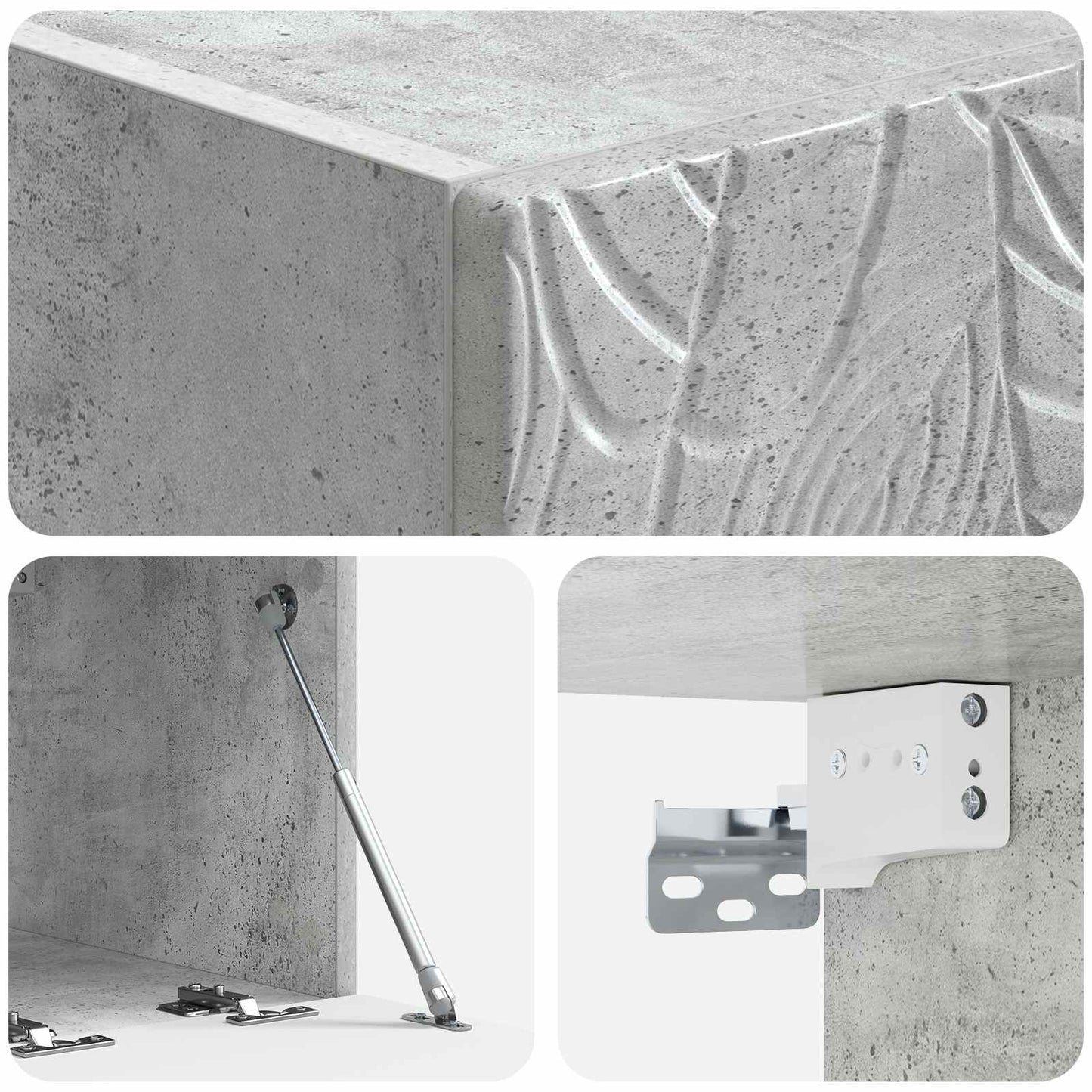Wall-Mounted TV Cabinet 78.5 x 31 cm Concrete Grey