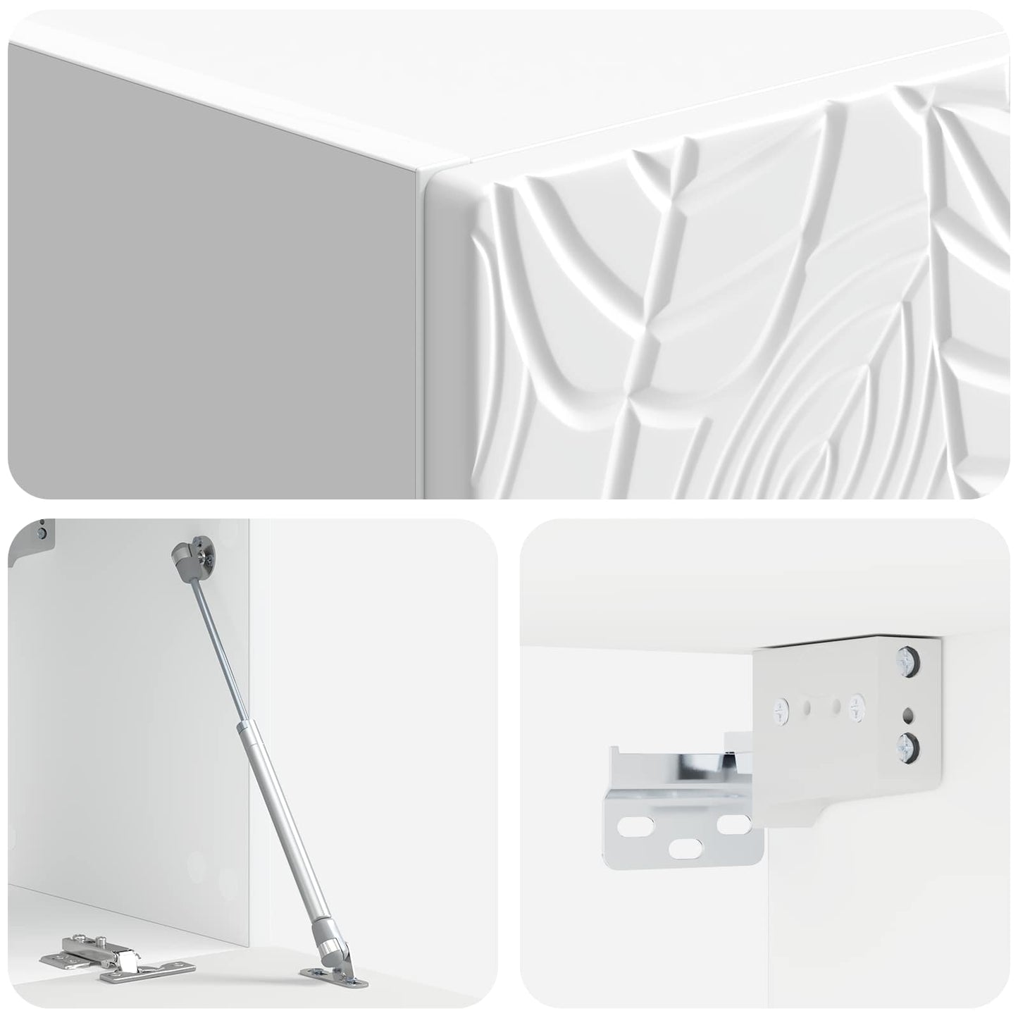 Wall-Mounted TV Cabinet 78.5 x 31 cm High Gloss White