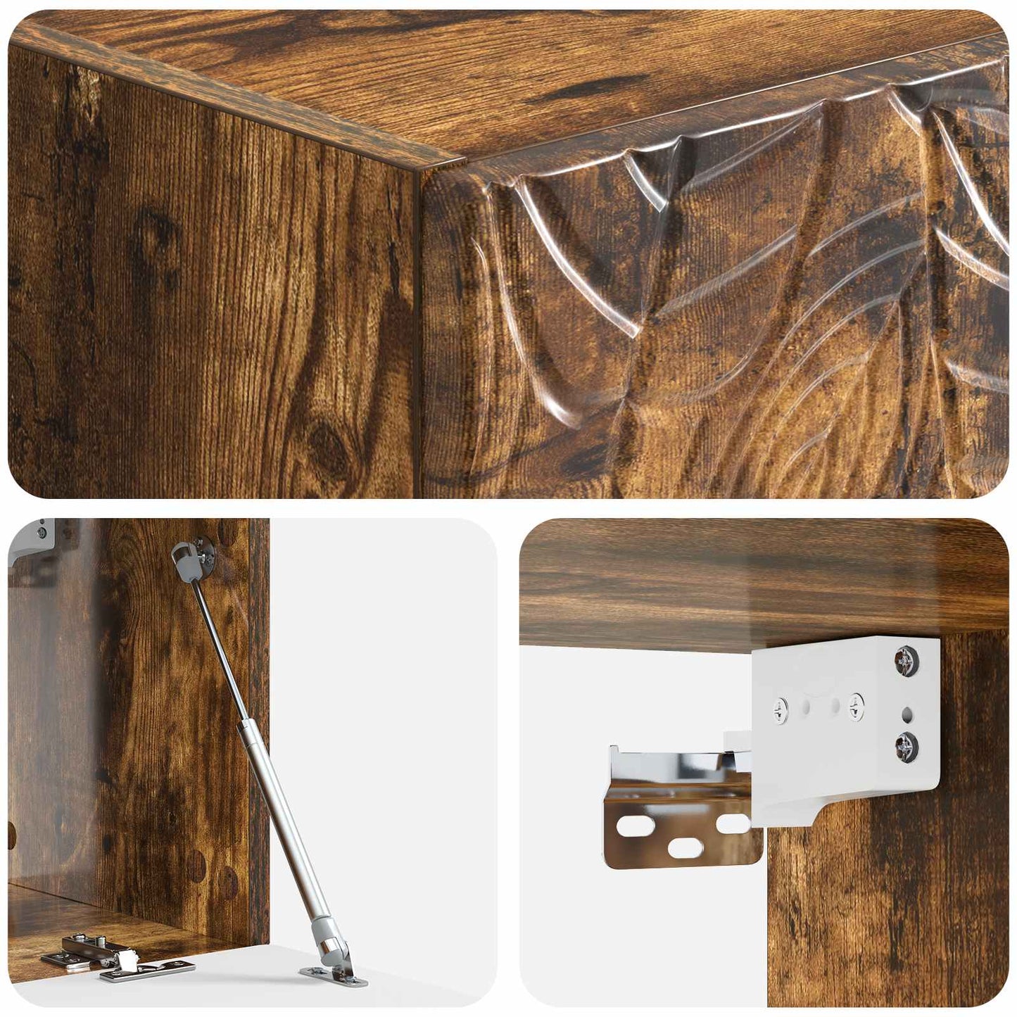 Wall-Mounted TV Cabinet 78.5 x 31 cm Smoked Oak Engineered Wood