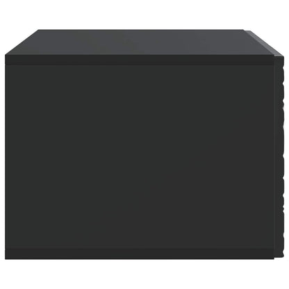 Wall-Mounted TV Cabinet 98 x 31 cm Black Engineered Wood