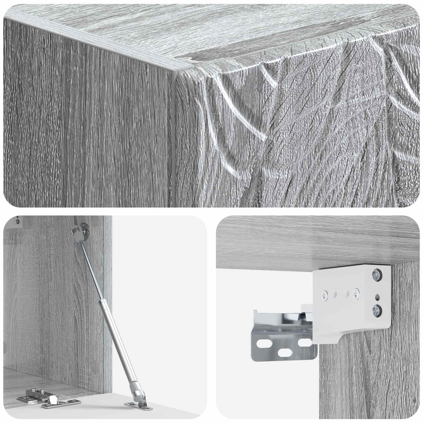 Wall-Mounted TV Cabinet 98 x 31 cm Grey Sonoma Engineered Wood