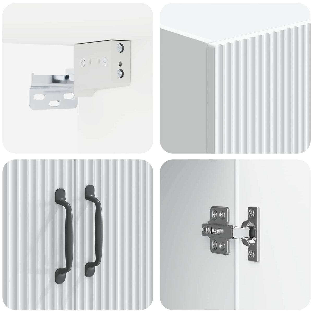 Wall-Mounted Cabinet White 66 x 34.5 x 90 cm Engineered Wood