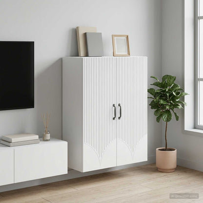 Wall-Mounted Cabinet White 66 x 34.5 x 90 cm Engineered Wood