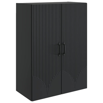 Wall-Mounted Cabinet Black 66 x 34.5 x 90 cm Engineered Wood