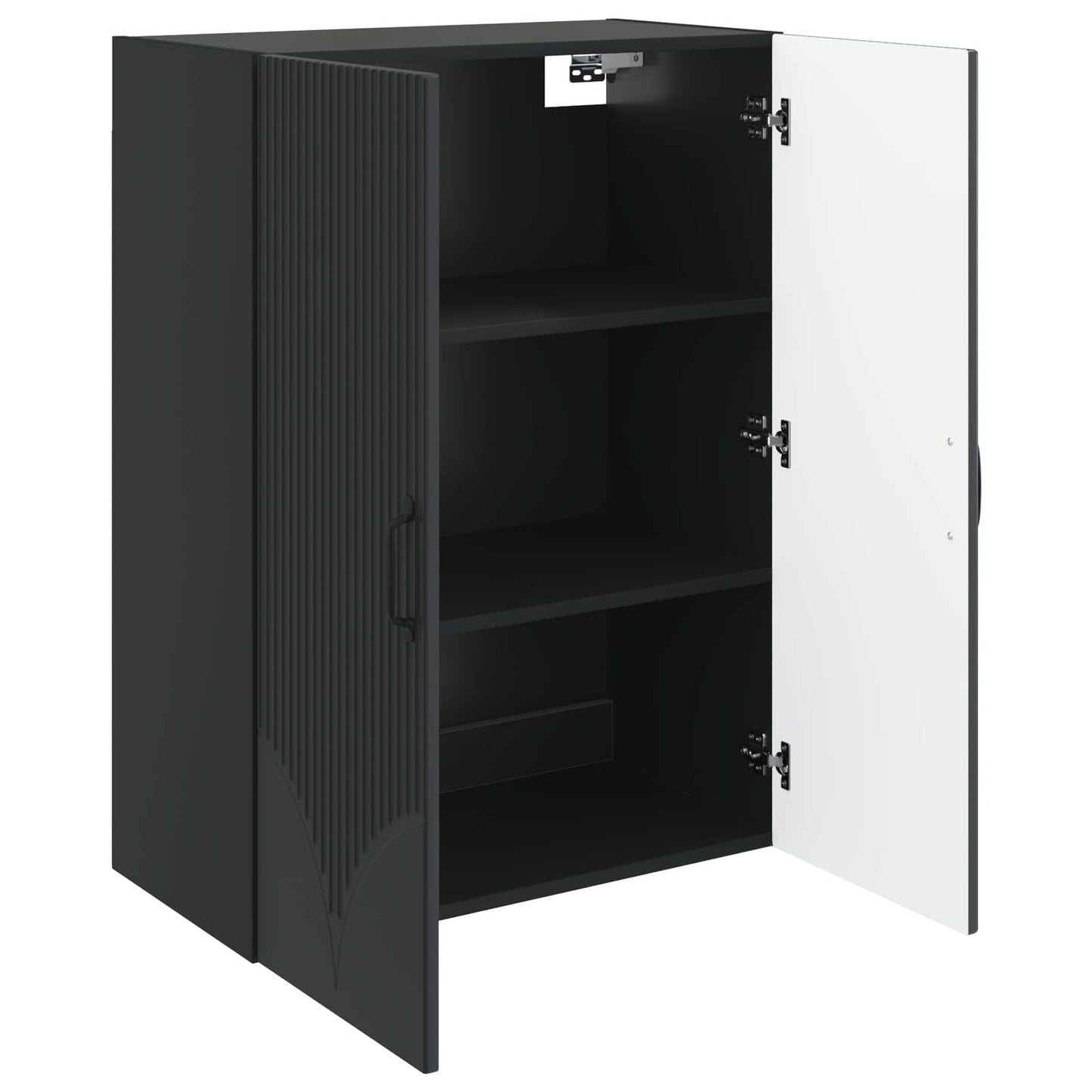 Wall-Mounted Cabinet Black 66 x 34.5 x 90 cm Engineered Wood