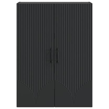 Wall-Mounted Cabinet Black 66 x 34.5 x 90 cm Engineered Wood