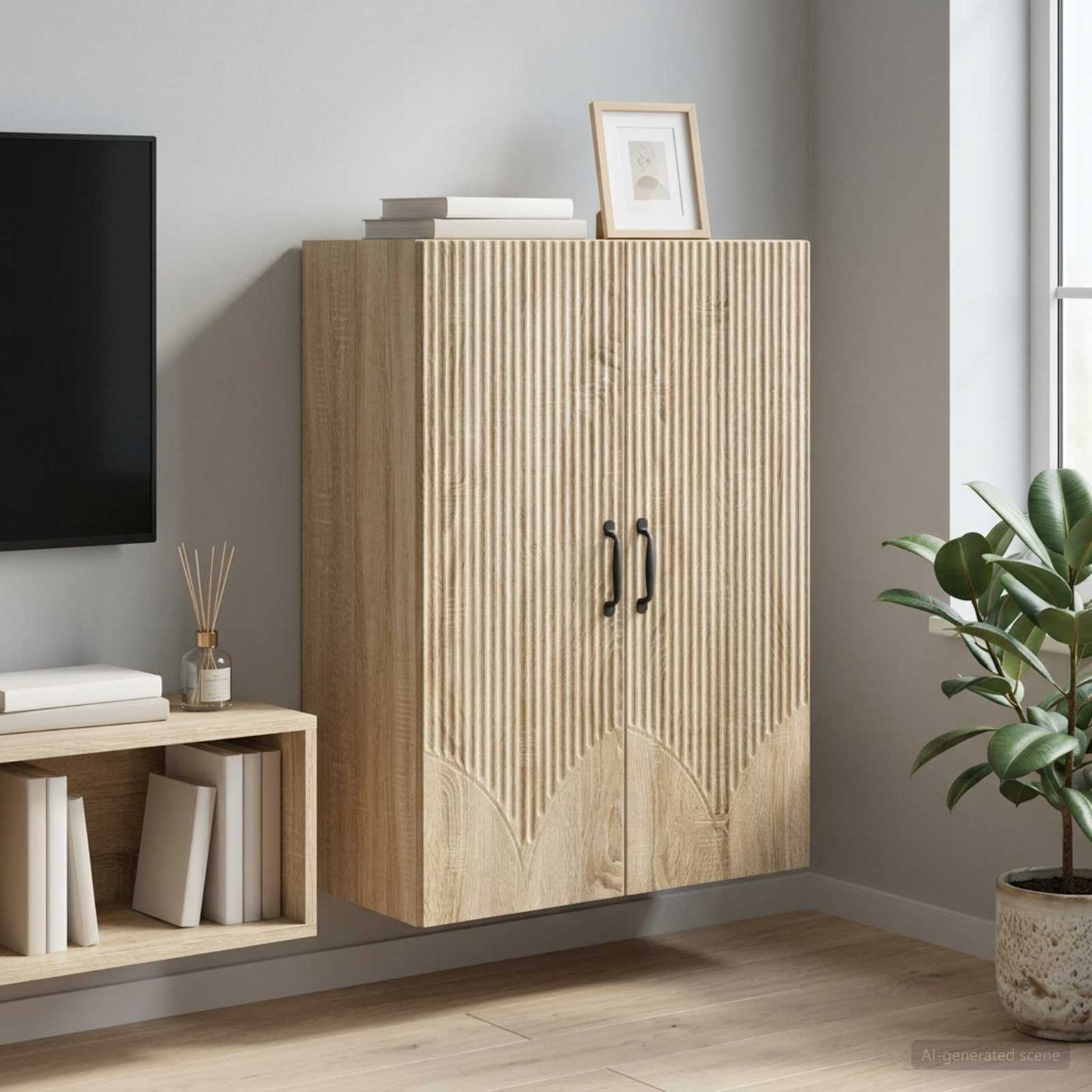 Wall-Mounted Cabinet 66 x 34.5 x 90 cm Engineered Wood