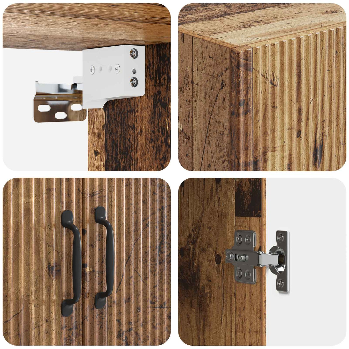 Wall-Mounted Cabinet 66 x 34.5 x 90 cm Engineered Wood Old Wood