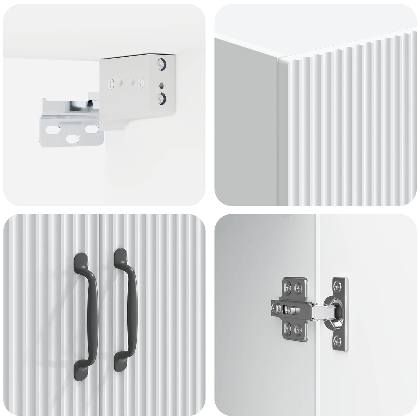 Wall-Mounted Cabinet White 59 x 31 x 60 cm Engineered Wood