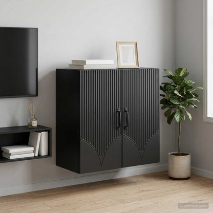 Wall-Mounted Cabinet 59 x 31 x 60 cm Engineered Wood Black