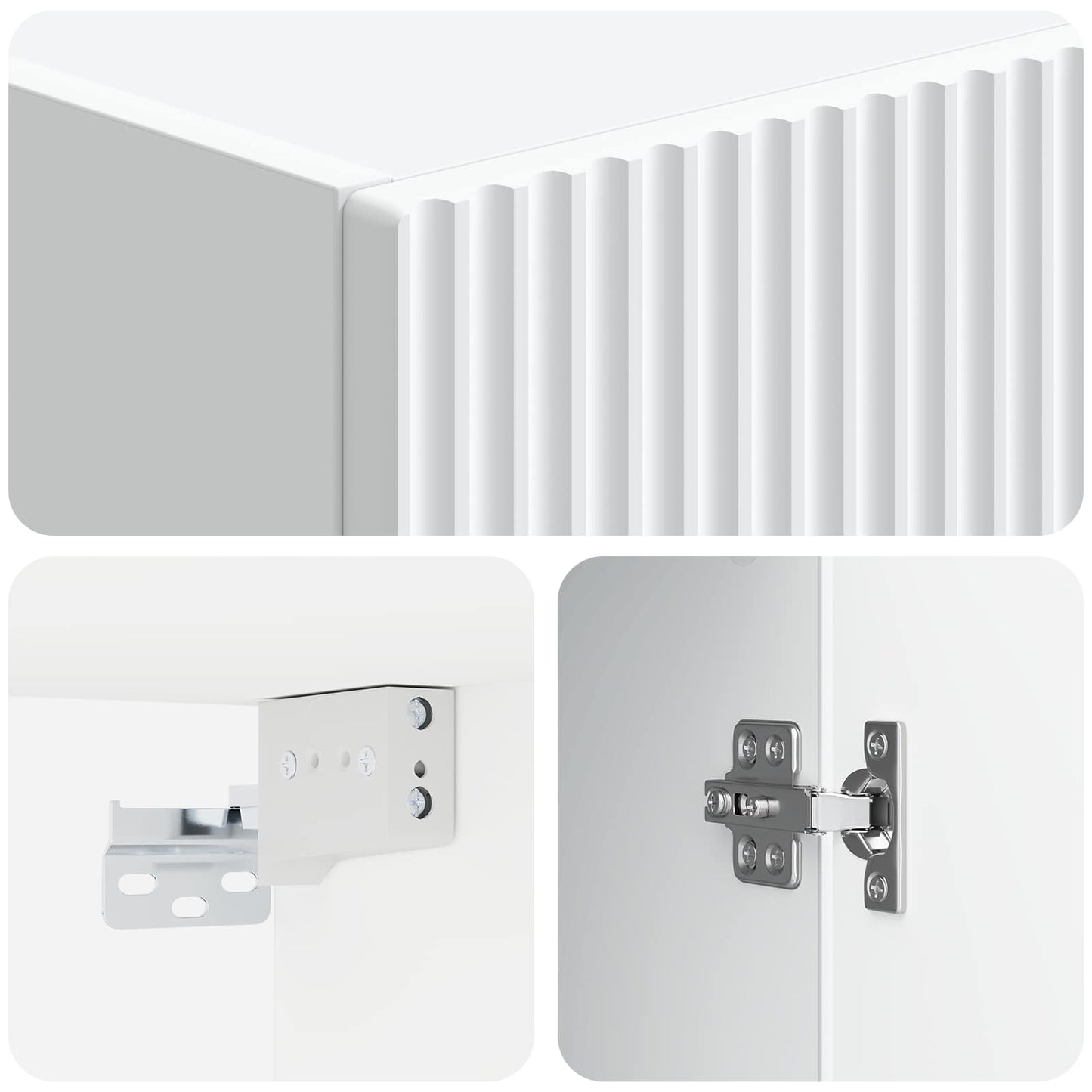 Wall-Mounted Cabinet White 33 x 34.5 x 90 cm Engineered Wood