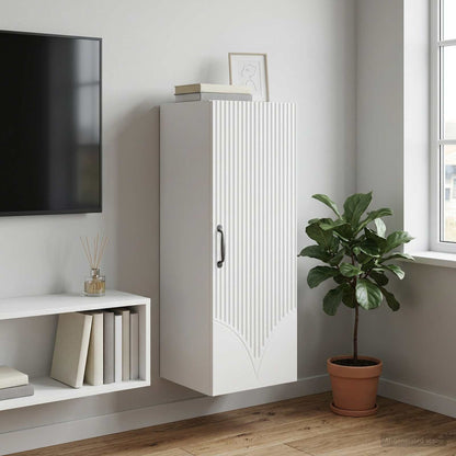 Wall-Mounted Cabinet White 33 x 34.5 x 90 cm Engineered Wood
