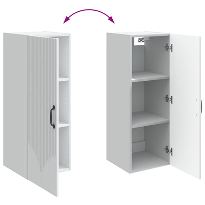 Wall-Mounted Cabinet White 33 x 34.5 x 90 cm Engineered Wood