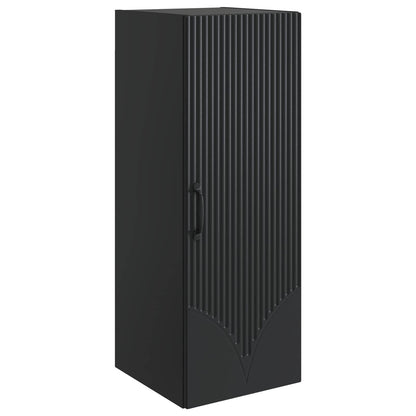 Wall-Mounted Cabinet Black 33 x 34.5 x 90 cm Engineered Wood