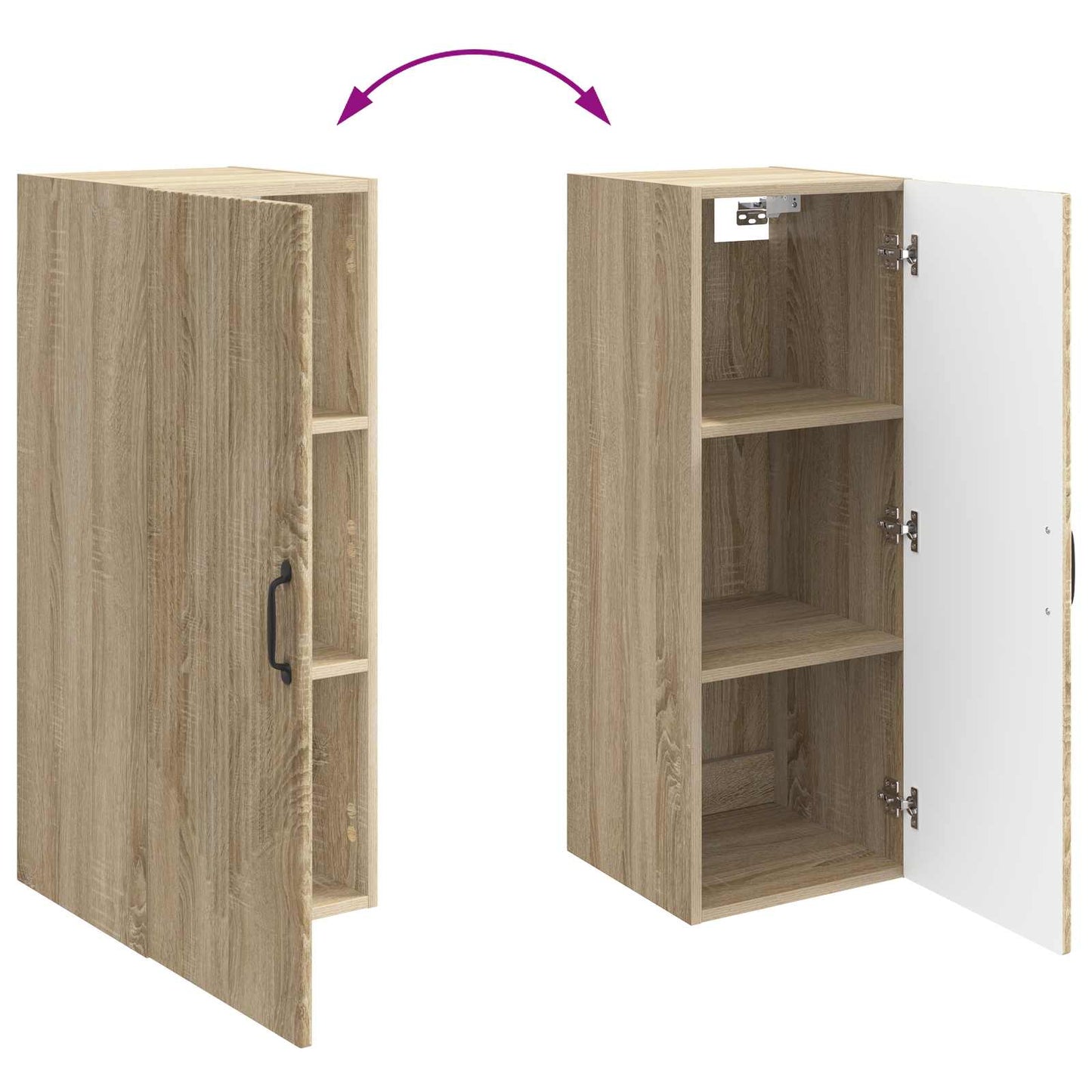 Wall-Mounted Cabinet 33 x 34.5 x 90 cm Engineered Wood