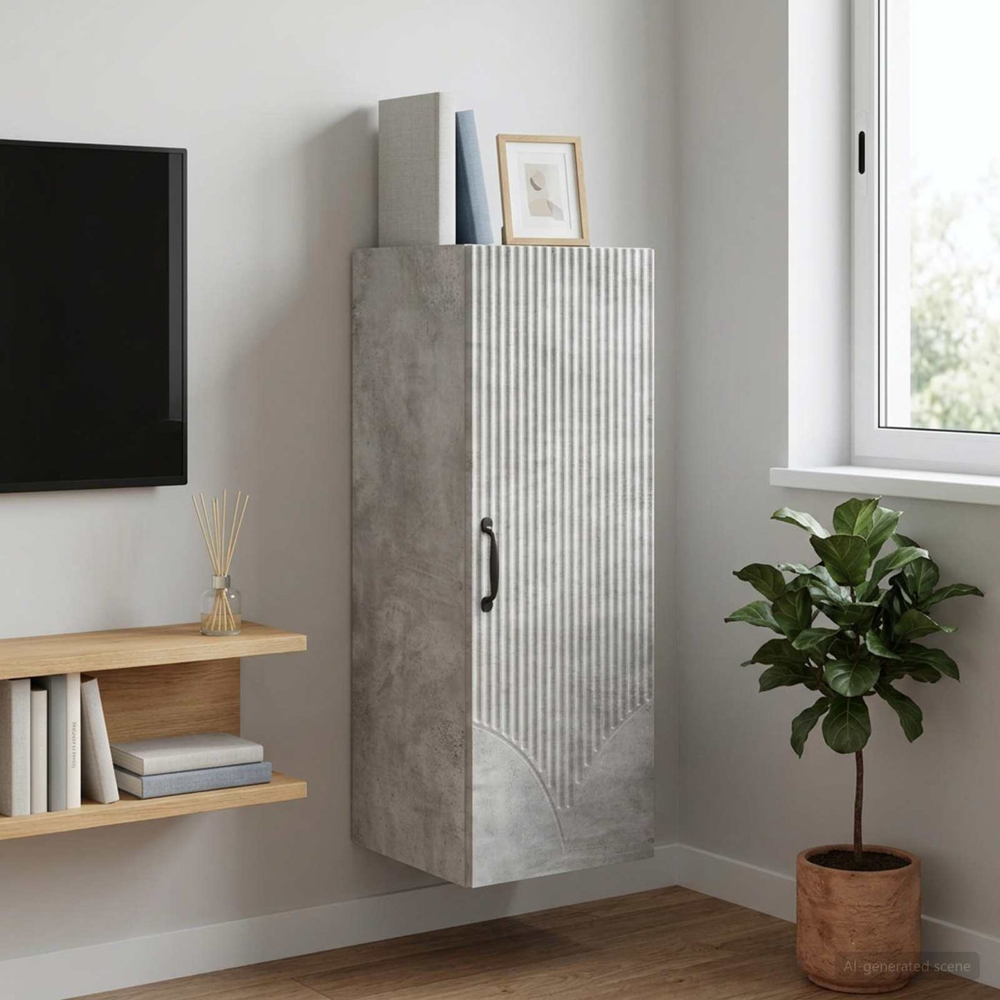 Wall-Mounted Cabinet 33 x 34.5 x 90 cm Engineered Wood