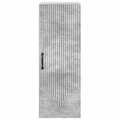 Wall-Mounted Cabinet Concrete Grey 33 x 34.5 x 90 cm
