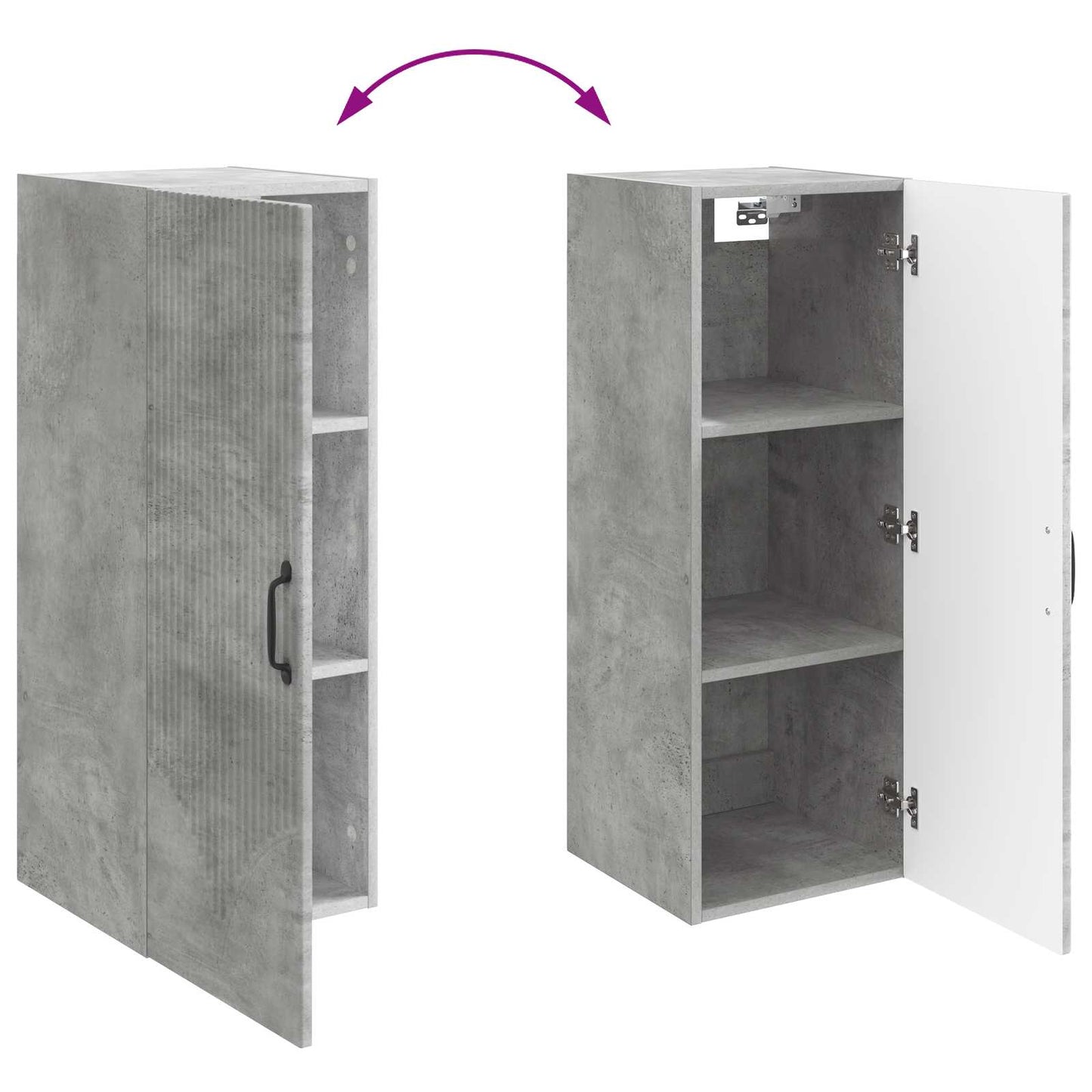 Wall-Mounted Cabinet 33 x 34.5 x 90 cm Engineered Wood