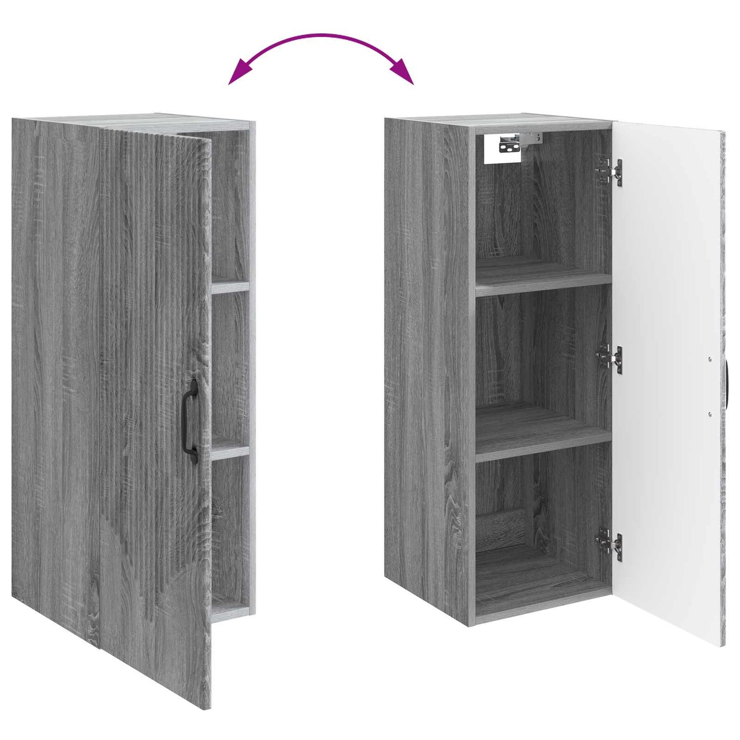 Wall-Mounted Cabinet 33 x 34.5 x 90 cm Engineered Wood