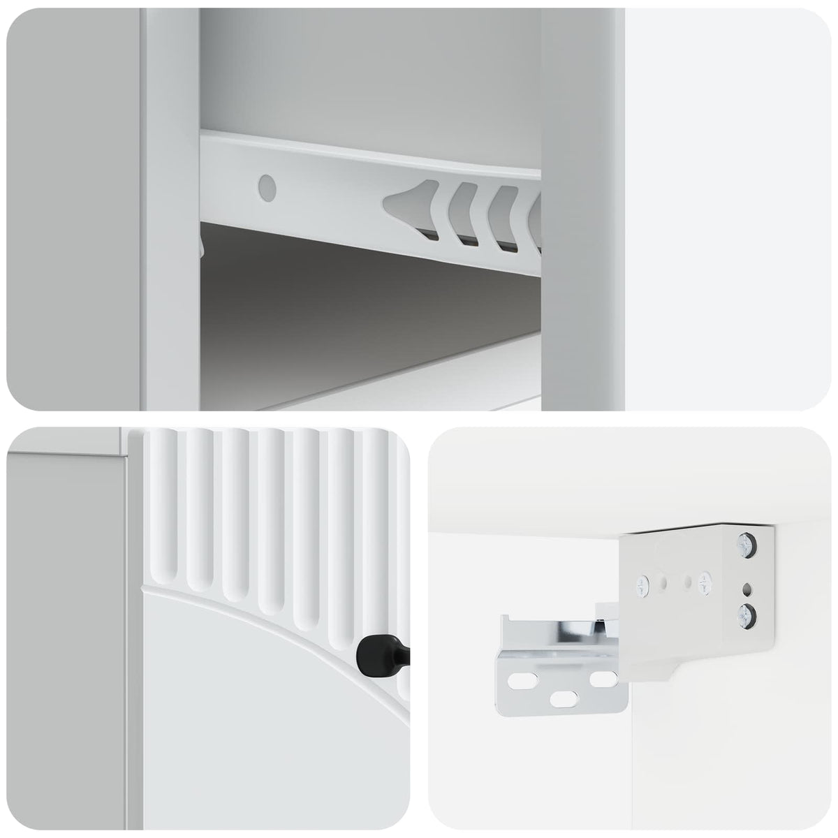 Wall-Mounted Bedside Cabinet White 34.5 x 33 x 20 cm