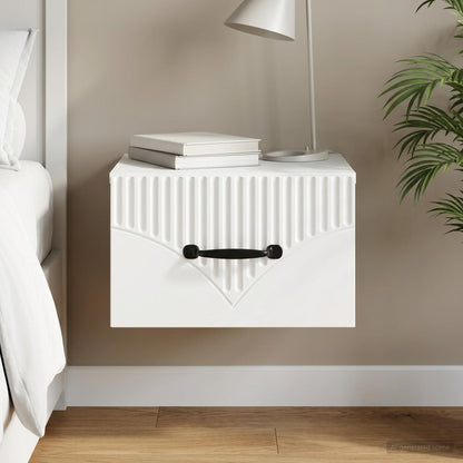 Wall-Mounted Bedside Cabinet White 34.5 x 33 x 20 cm