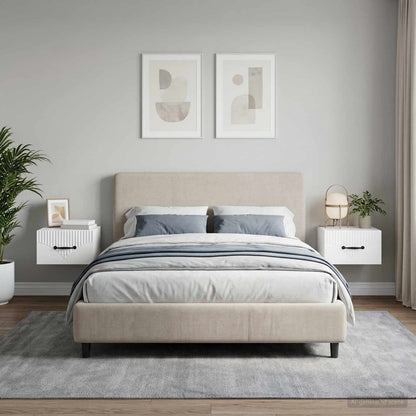 Wall-Mounted Bedside Cabinet 2 pcs White 34.5 x 33 x 20 cm