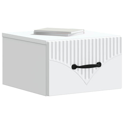 Wall-Mounted Bedside Cabinet 2 pcs White 34.5 x 33 x 20 cm