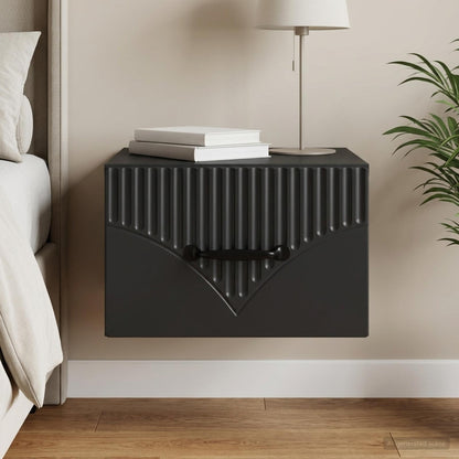 Wall-Mounted Bedside Cabinet Black 34.5 x 33 x 20 cm