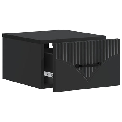 Wall-Mounted Bedside Cabinet Black 34.5 x 33 x 20 cm