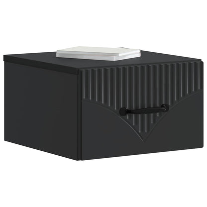 Wall-Mounted Bedside Cabinet Black 34.5 x 33 x 20 cm