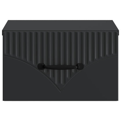 Wall-Mounted Bedside Cabinet 2 pcs Black 34.5 x 33 x 20 cm