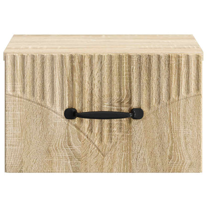 Wall-Mounted Bedside Cabinet Sonoma Oak 34.5 x 33 x 20 cm