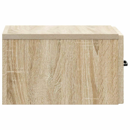 Wall-Mounted Bedside Cabinet Sonoma Oak 34.5 x 33 x 20 cm