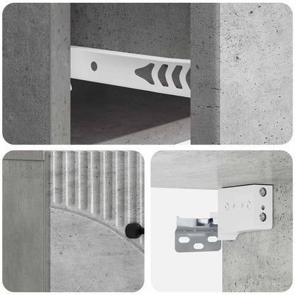 Wall-Mounted Bedside Cabinet Concrete Grey 34.5 x 33 x 20 cm