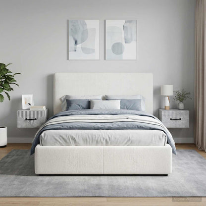 Wall-Mounted Bedside Cabinet 2 pcs Concrete Grey