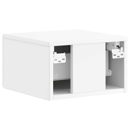Wall-Mounted Bedside Cabinet High Gloss White 34.5 x 33 x 20 cm
