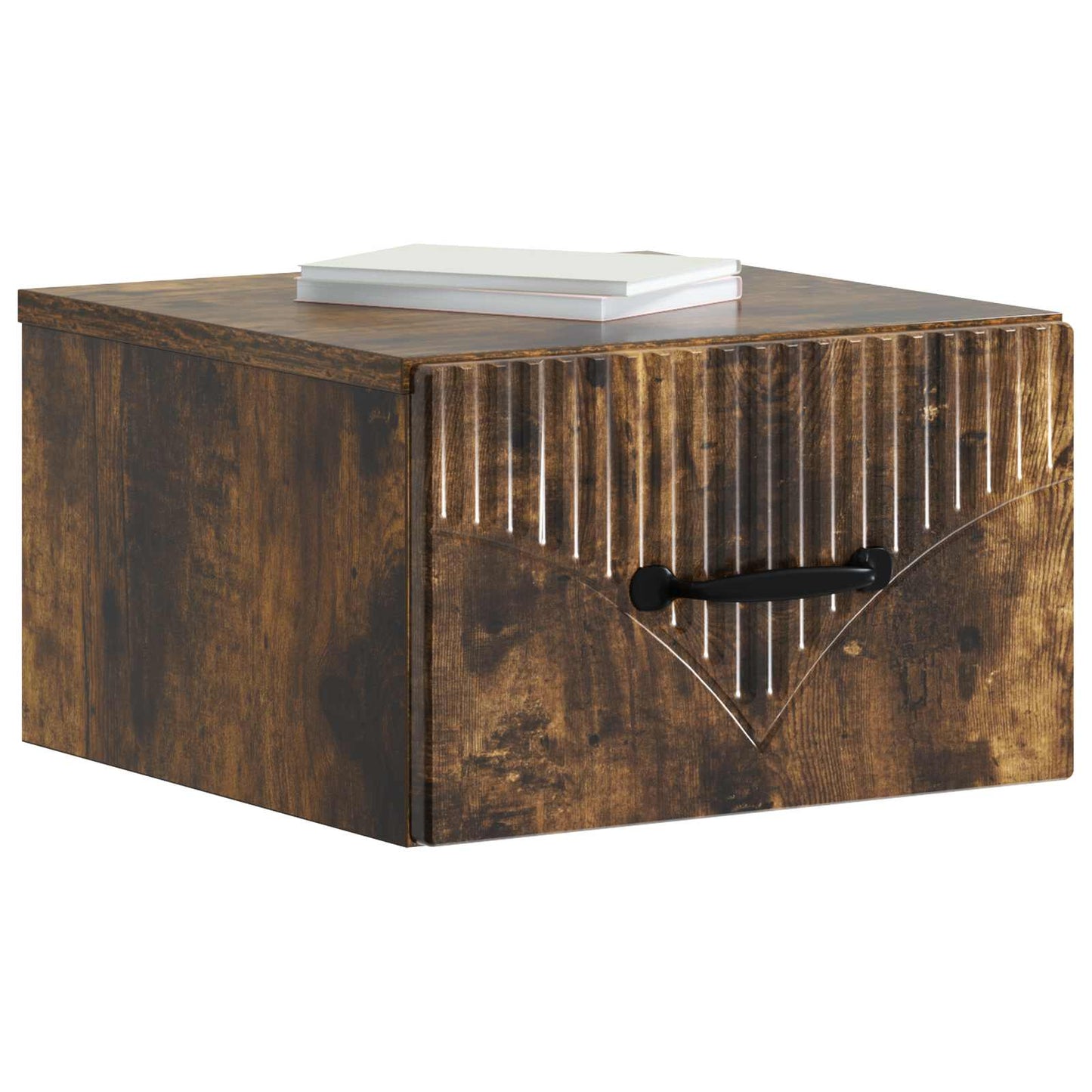 Wall-Mounted Bedside Cabinet Smoked Oak 34.5 x 33 x 20 cm
