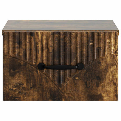 Wall-Mounted Bedside Cabinet 2 pcs Smoked Oak 34.5 x 33 x 20 cm
