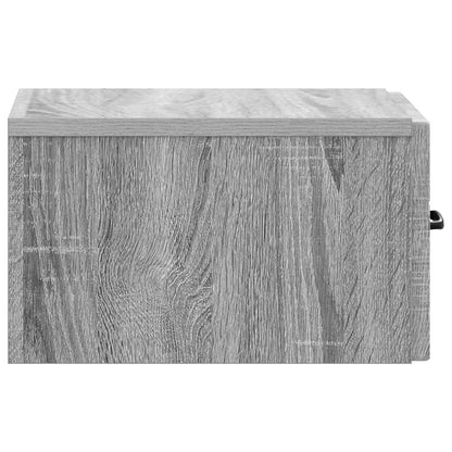 Wall-Mounted Bedside Cabinet Grey Sonoma 34.5 x 33 x 20 cm
