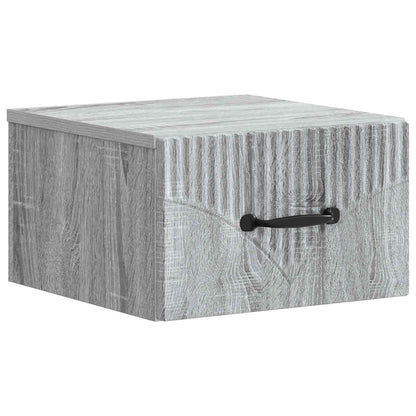 Wall-Mounted Bedside Cabinet 2 pcs Grey Sonoma Engineered Wood