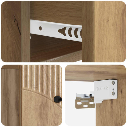 Wall-Mounted Bedside Cabinet Artisan Oak 34.5 x 33 x 20 cm